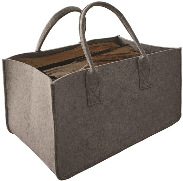 lienbacher taška na dřevo z plsti 50x34cm - šedá