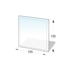 leinbacher sklo před krbová kamna čtverec 100x100cm nákres